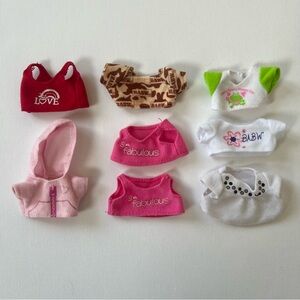 BABW Build a Bear Workshop mini beans doll Tshirt lot